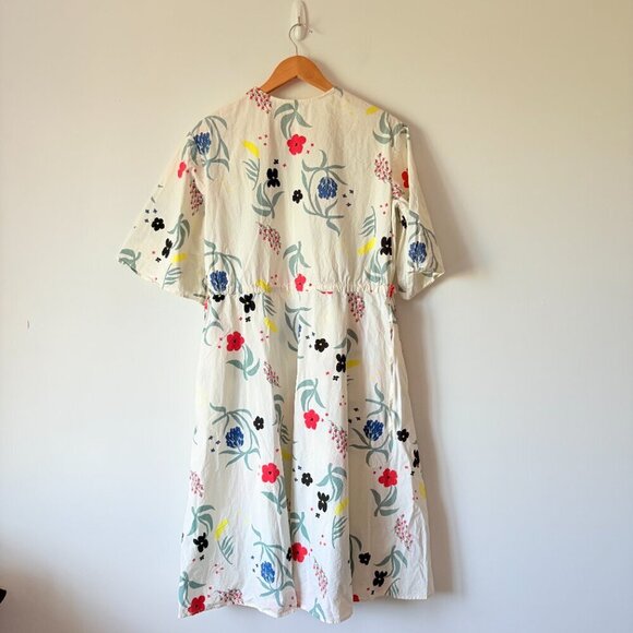 Marimekko Fiaali Herbaario Cotton Poplin Floral Dress Size 34/4 - Picture 13 of 15